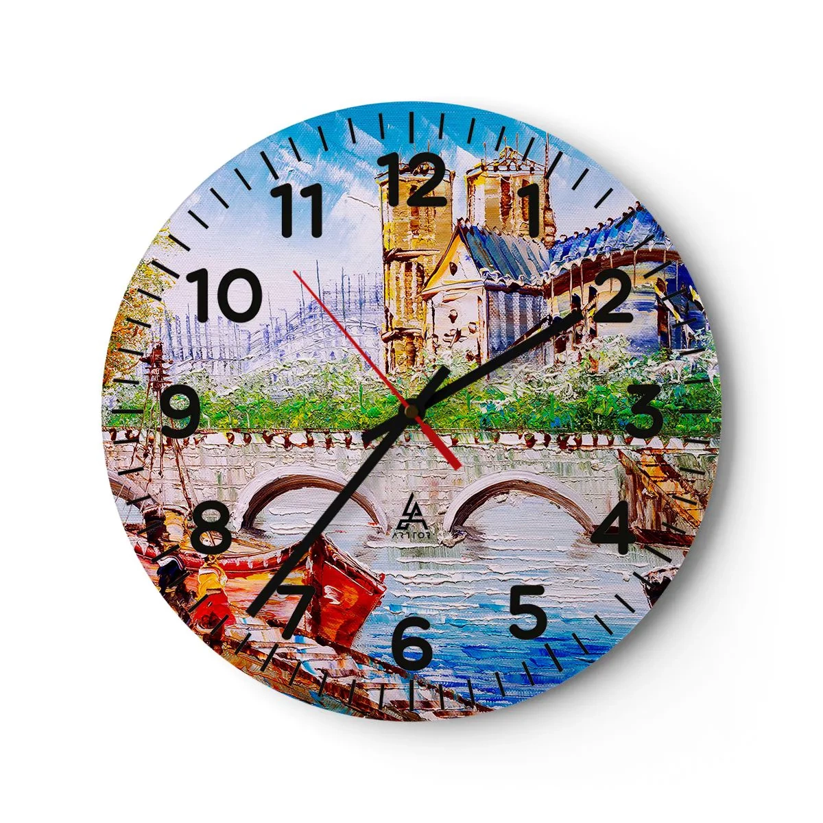 Reloj de pared - Reloj de vidrio - Su tiempo nunca pasa - 30x30 cm