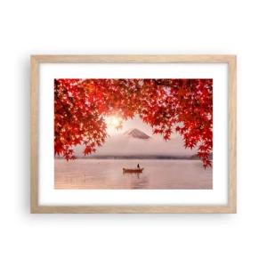 Póster en marco roble claro - Estilo japonés - 40x30 cm