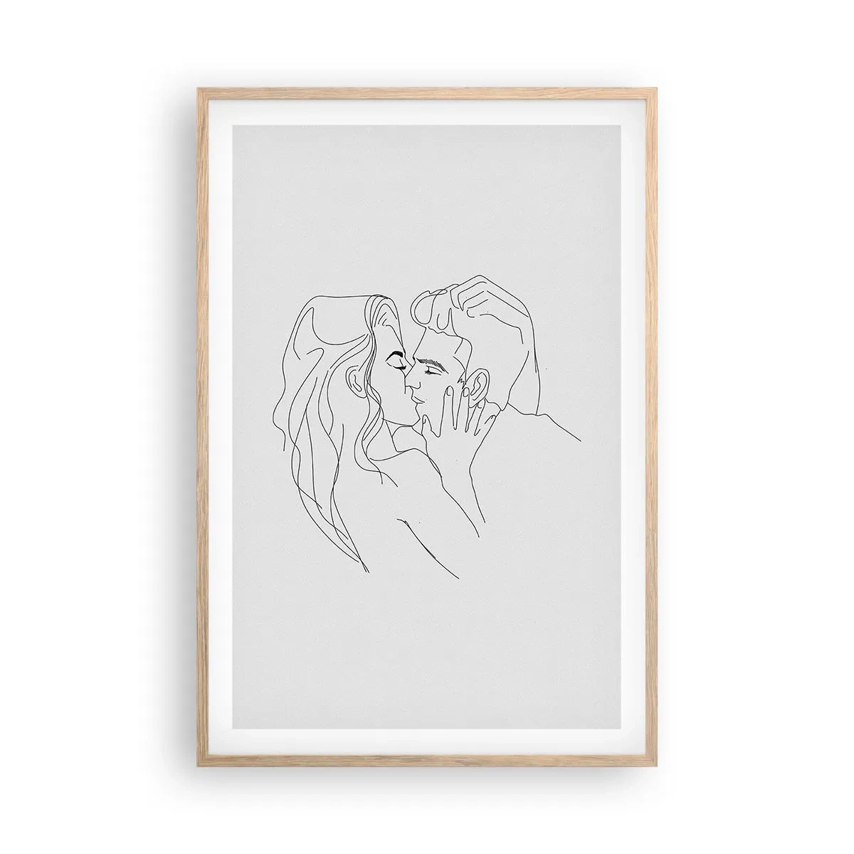 Póster en marco roble claro - Alineados - 61x91 cm