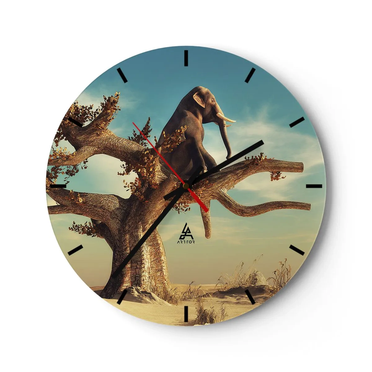 Reloj de pared - Reloj de vidrio - Un nuevo punto de vista - 40x40 cm