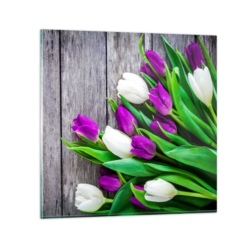 Cuadro sobre vidrio - Impresiones sobre Vidrio - El día de la fiesta de la primavera - 50x50 cm