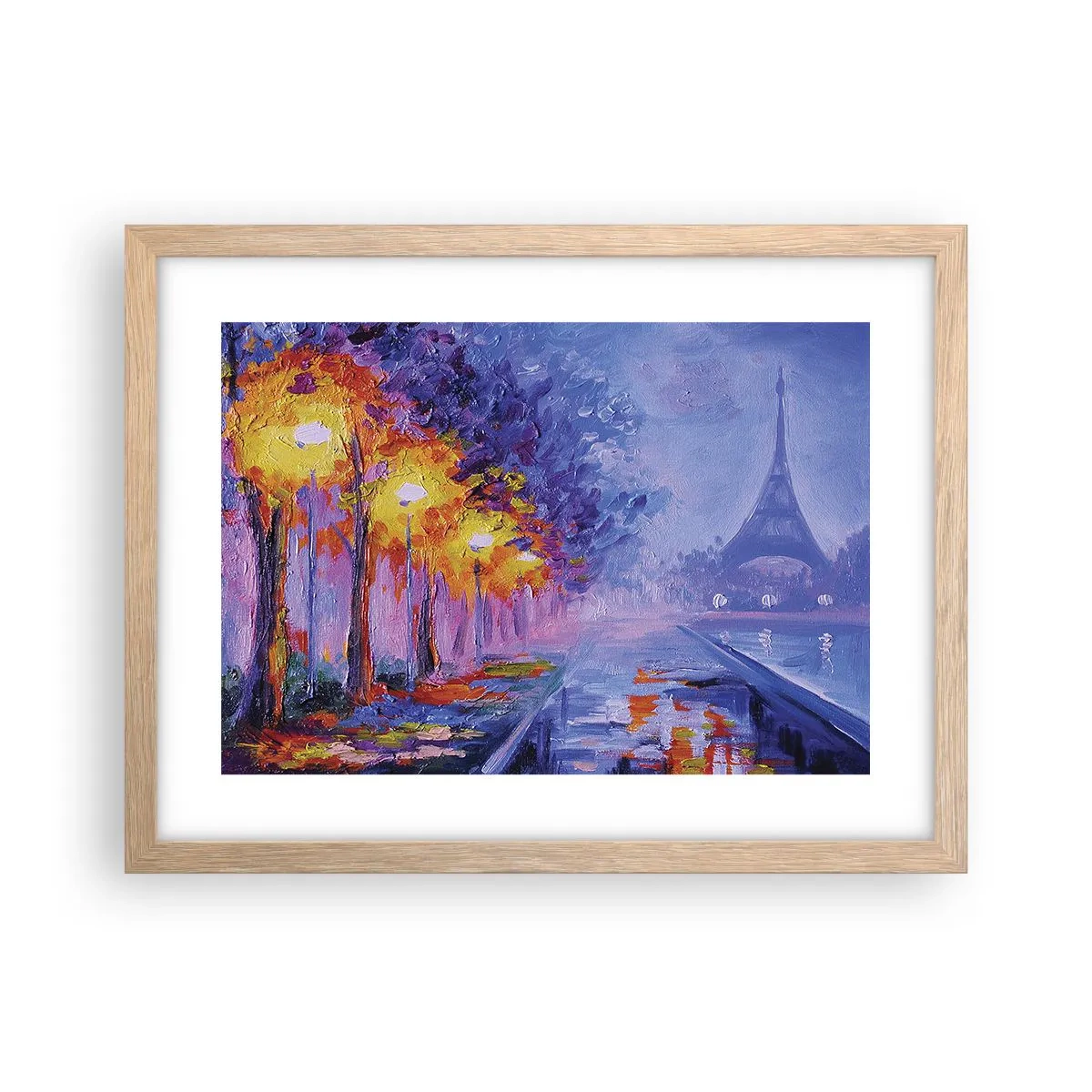 Póster en marco roble claro - Un paseo de ensueño - 40x30 cm