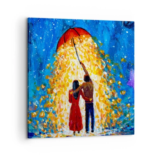 Cuadro sobre lienzo - Impresión de Imagen - La magia de una tarde lluviosa - 60x60 cm
