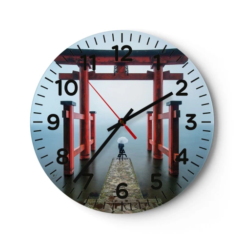 Reloj de pared - Reloj de vidrio - Ensueño japonés - 30x30 cm