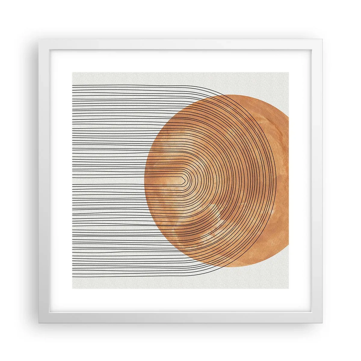 Póster en marco blanco - Una composición soleada - 40x40 cm