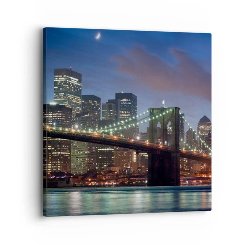 Cuadro sobre lienzo - Impresión de Imagen - Una noche iluminada - 30x30 cm