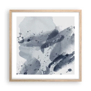 Póster en marco roble claro - Un estudio sobre la naturaleza del agua - 50x50 cm