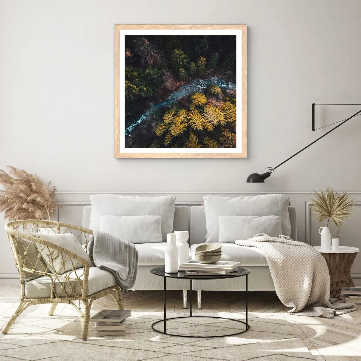 Póster en marco roble claro - Rápido, cada vez más rápido - 30x30 cm