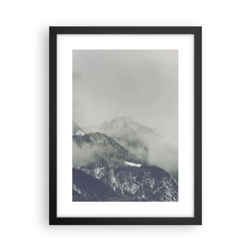 Póster en marco negro - Valle de la niebla - 30x40 cm