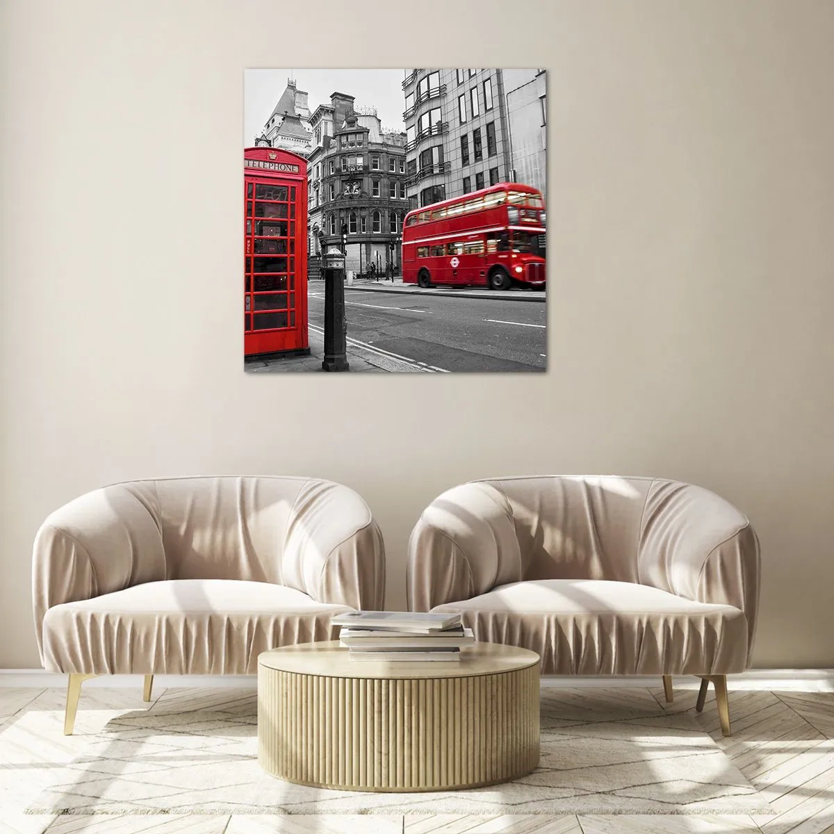 Cuadro sobre vidrio - Impresiones sobre Vidrio - El más rojo de Europa - 70x70 cm