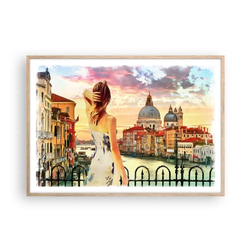 Póster en marco roble claro - Escapada de fin de semana - 100x70 cm