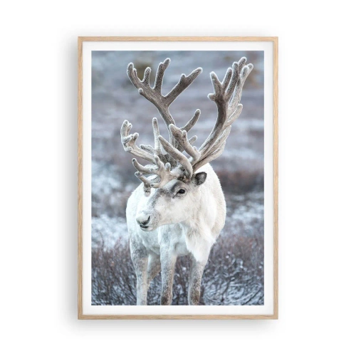 Póster en marco roble claro - Retrato al sol - 70x100 cm