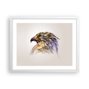 Póster en marco blanco - Retrato de un guerrero - 50x40 cm