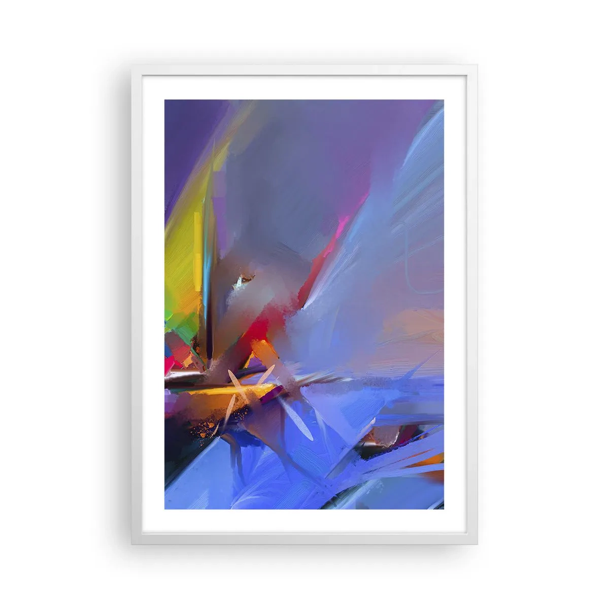 Póster en marco blanco - Como un pájaro - 50x70 cm