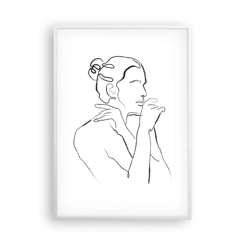 Póster en marco blanco - Desnudo: un misterio sensual - 70x100 cm