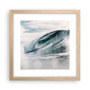 Póster en marco roble claro - La cima del océano - 30x30 cm