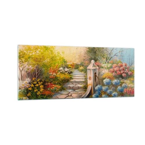 Cuadro sobre vidrio - Impresiones sobre Vidrio - En plena floración - 100x40 cm