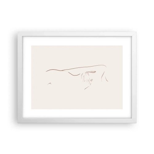 Póster en marco blanco - La forma del deseo - 40x30 cm