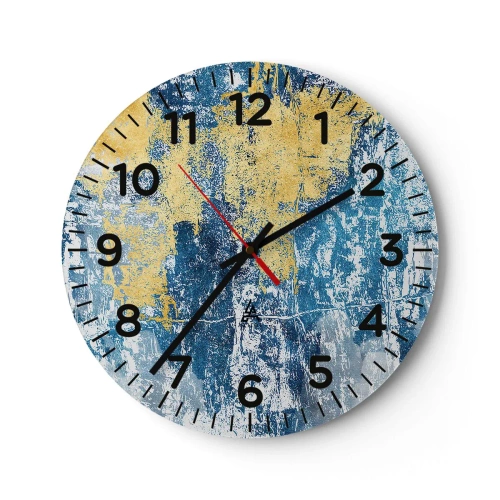 Reloj de pared - Reloj de vidrio - Una abstracción serena - 30x30 cm