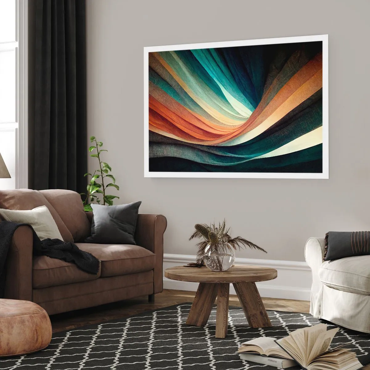 Póster - Tejido de colores - 70x50 cm