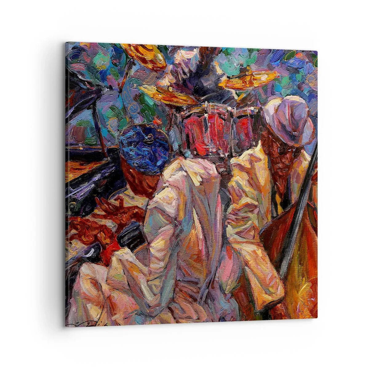 Cuadro sobre lienzo - Impresión de Imagen - En un ritmo mágico - 50x50 cm