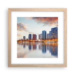 Póster en marco roble claro - La calma monumental de París - 30x30 cm