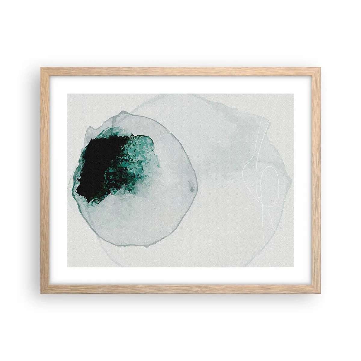 Póster en marco roble claro - En una gota de agua - 50x40 cm