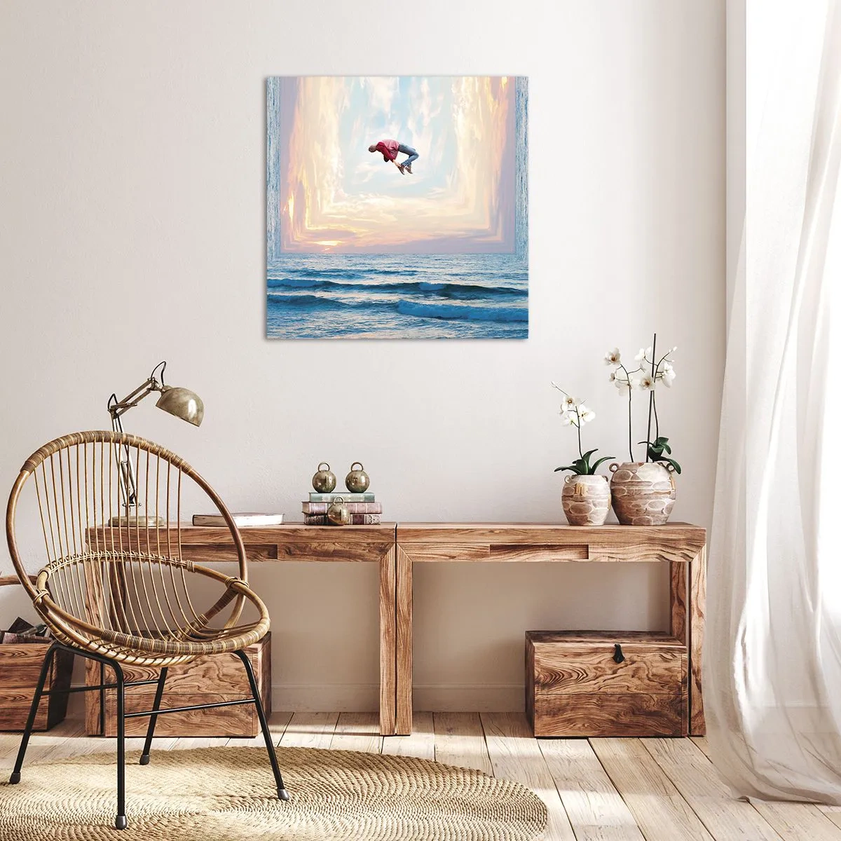 Cuadro sobre lienzo - Impresión de Imagen - A otra dimensión - 70x70 cm