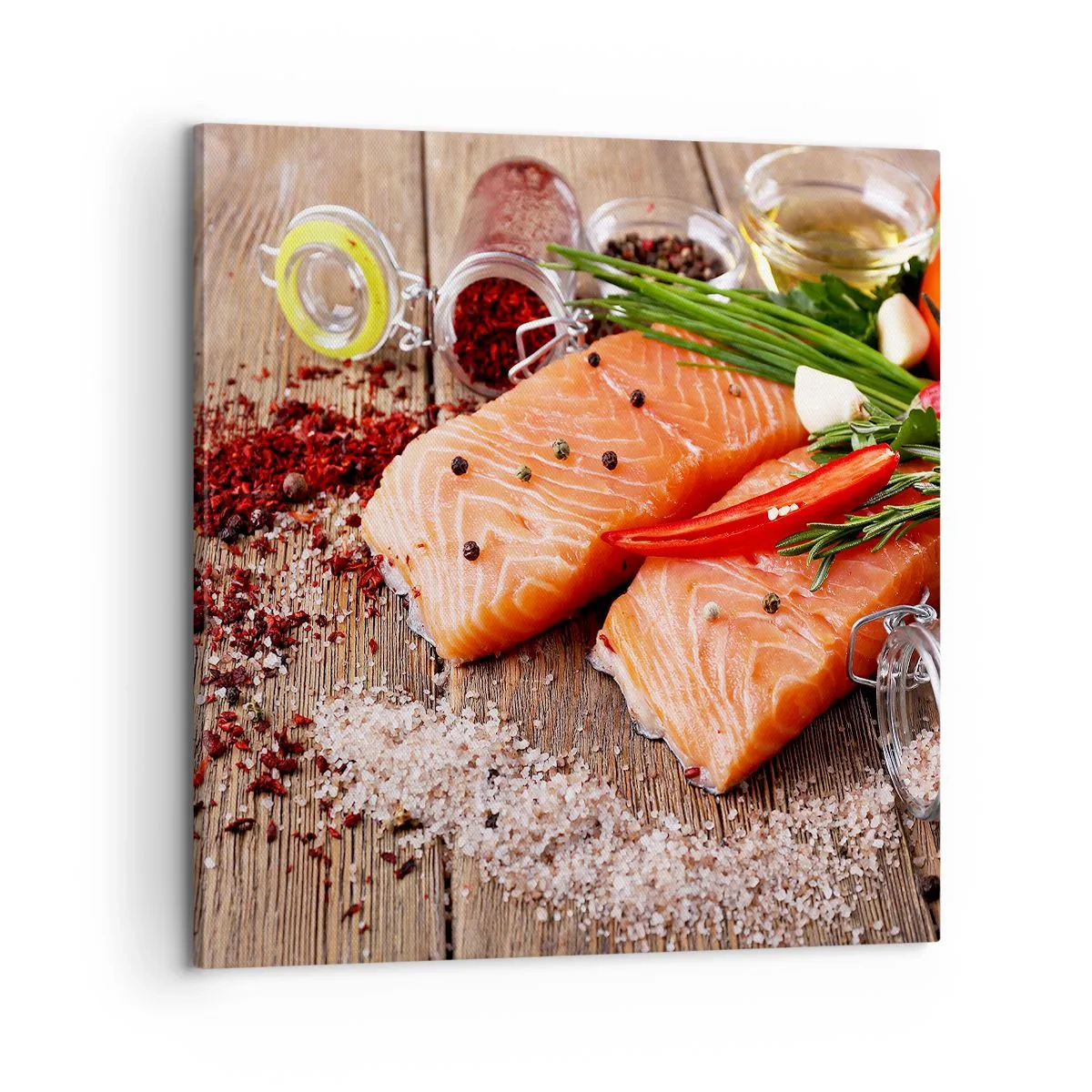 Cuadro sobre lienzo - Impresión de Imagen - Una aventura noruega en la cocina - 60x60 cm