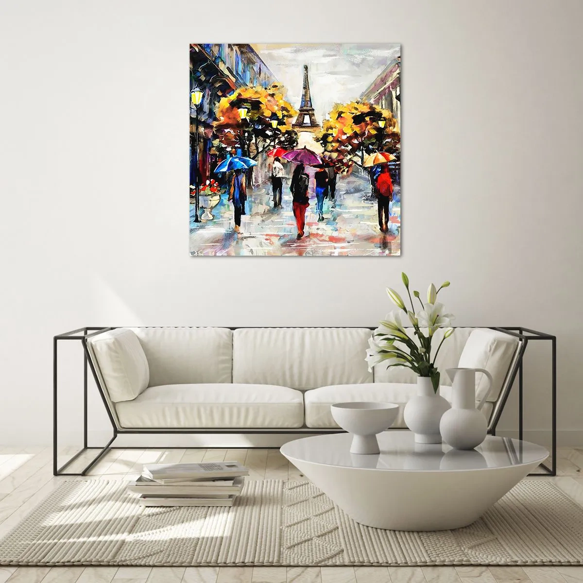 Cuadro sobre vidrio - Impresiones sobre Vidrio - Especialmente hermoso en otoño - 70x70 cm