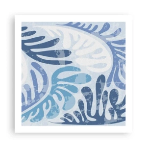 Póster - Helechos azules - 60x60 cm