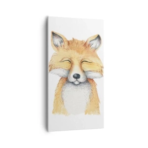 Cuadro sobre lienzo - Impresión de Imagen - Humor de zorro - 55x100 cm