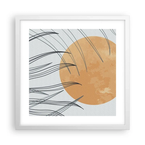 Póster en marco blanco - Siempre hacia el sol - 40x40 cm