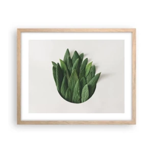 Póster en marco roble claro - Curiosidad desenfrenada - 50x40 cm