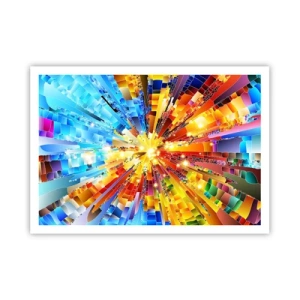 Póster - Una explosión dinámica de color y luz. - 100x70cm - In medias res - Decoración de pared moderna para salón y dormitorio ARTTOR
