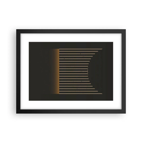 Póster en marco negro - Explorar la oscuridad - 40x30 cm