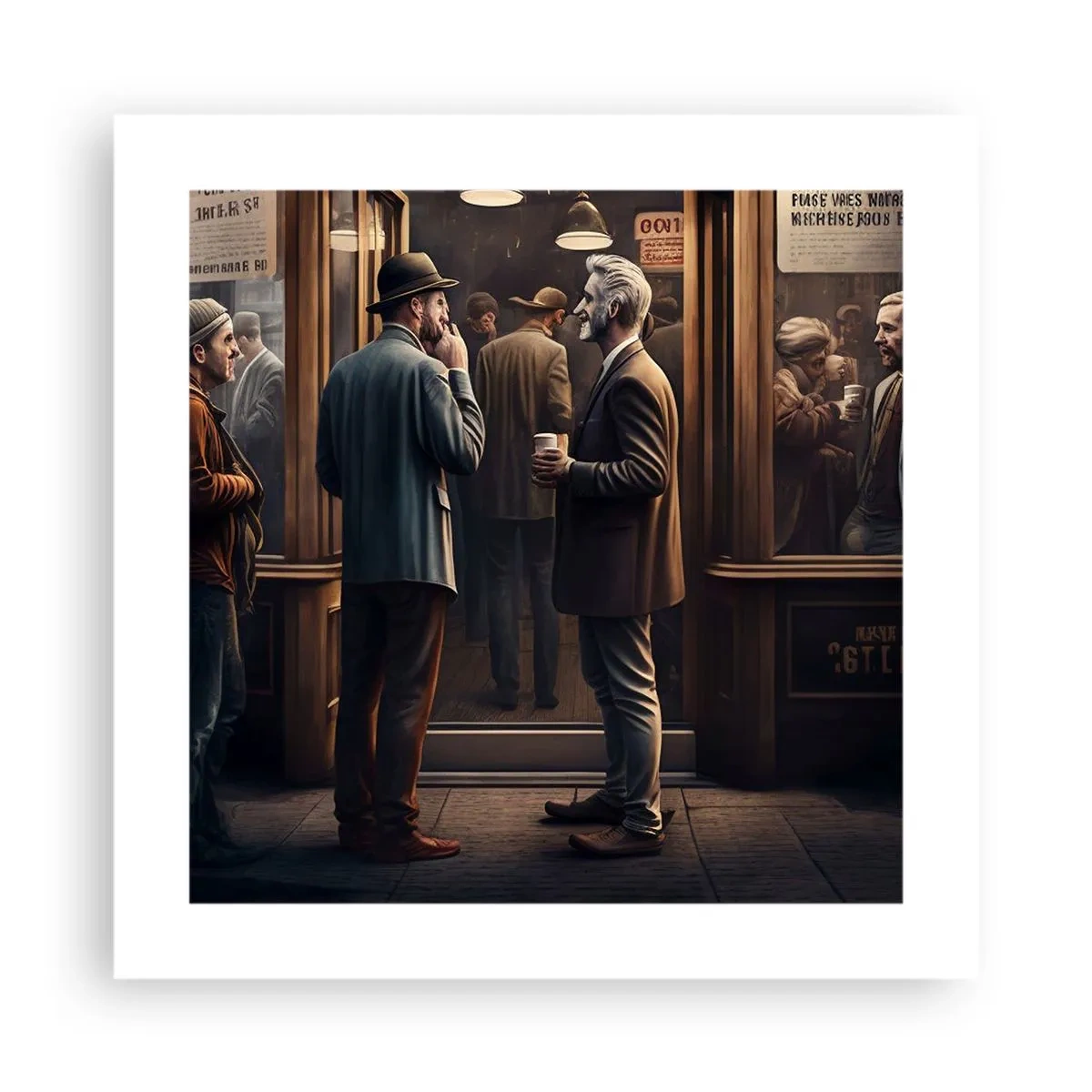 Póster - Un buen momento del día - 40x40 cm