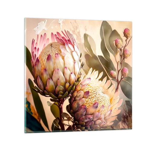 Cuadro sobre vidrio - Impresiones sobre Vidrio - Abrazados con ternura - 50x50 cm