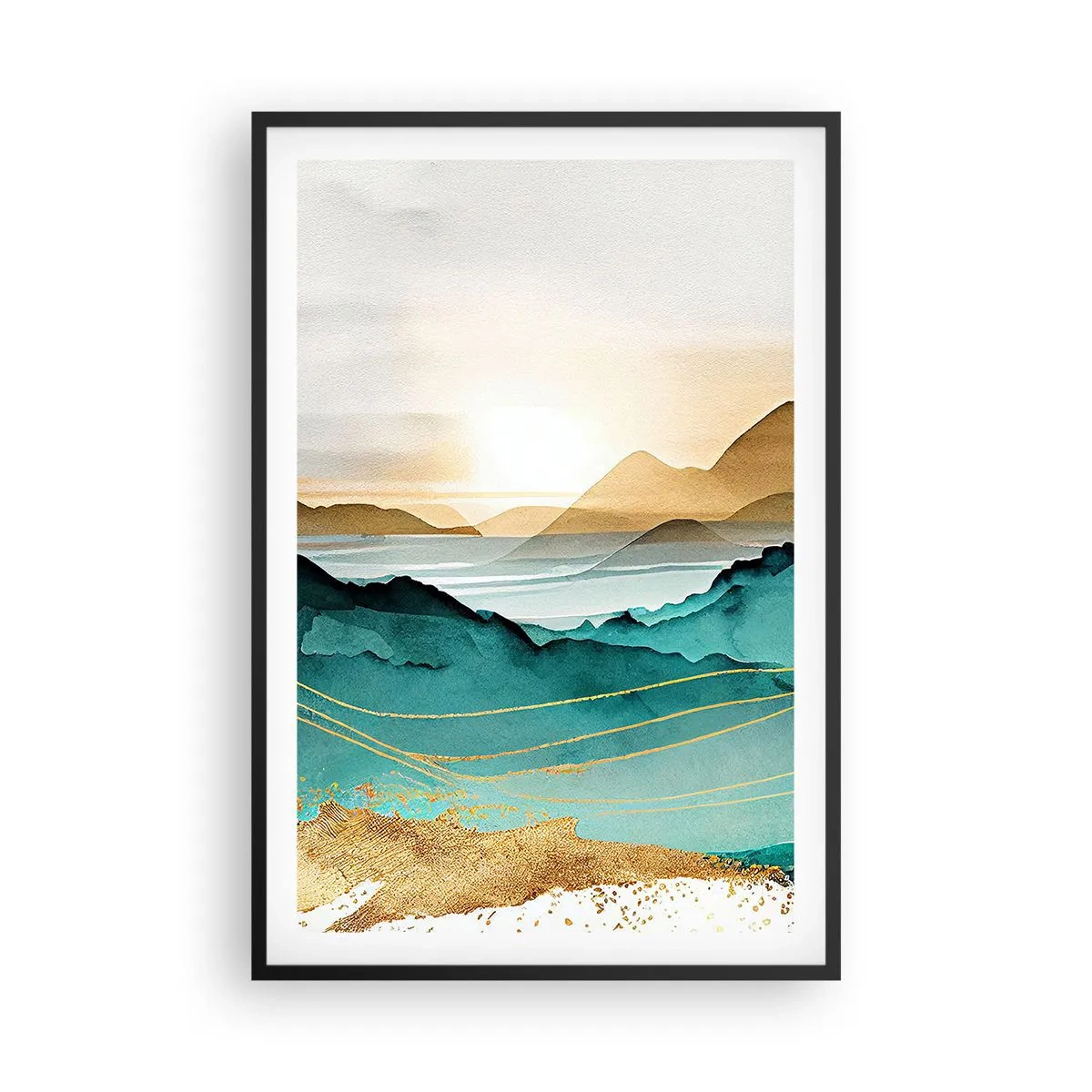 Póster en marco negro - Al borde de la abstracción - paisaje - 61x91 cm