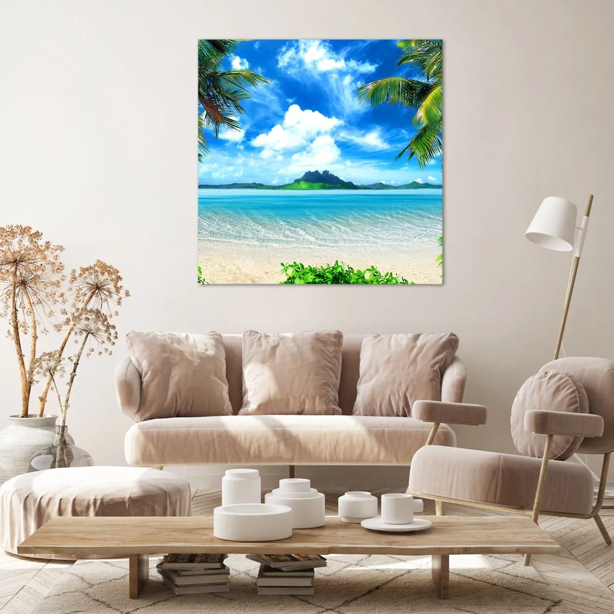 Cuadro sobre lienzo - Impresión de Imagen - El azul de los trópicos - 40x40 cm