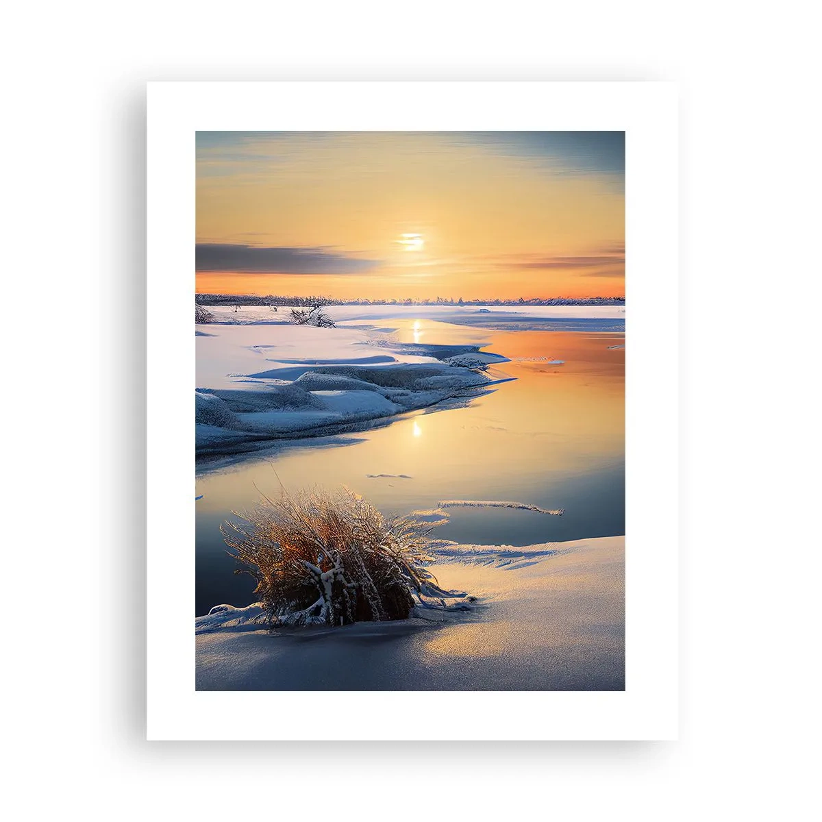 Póster - Atardecer de invierno - 40x50 cm