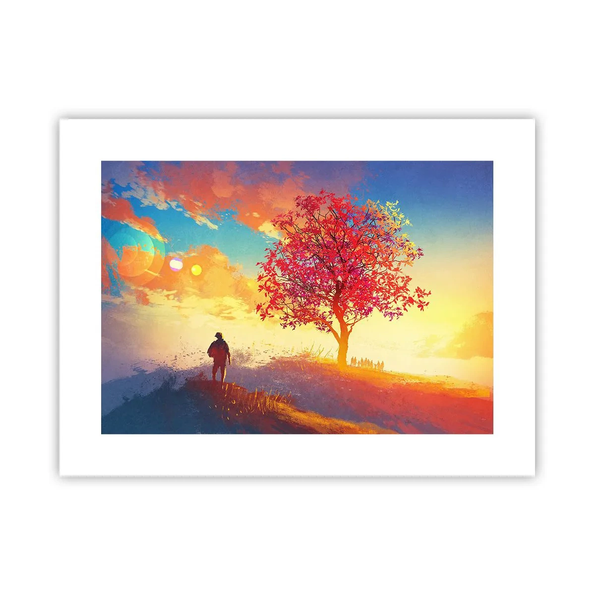 Póster - Un peregrino en su destino - 40x30 cm