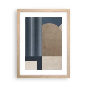 Póster en marco roble claro - Composición de sencillez y redondez - 30x40 cm