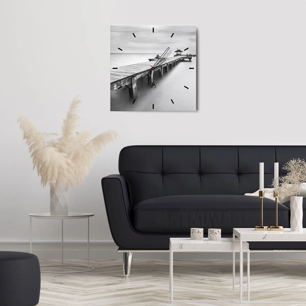 Reloj de pared - Reloj de vidrio - Lejos - 30x30 cm