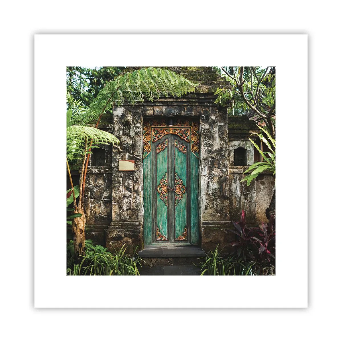 Póster - Una puerta a un mundo exótico - 30x30 cm