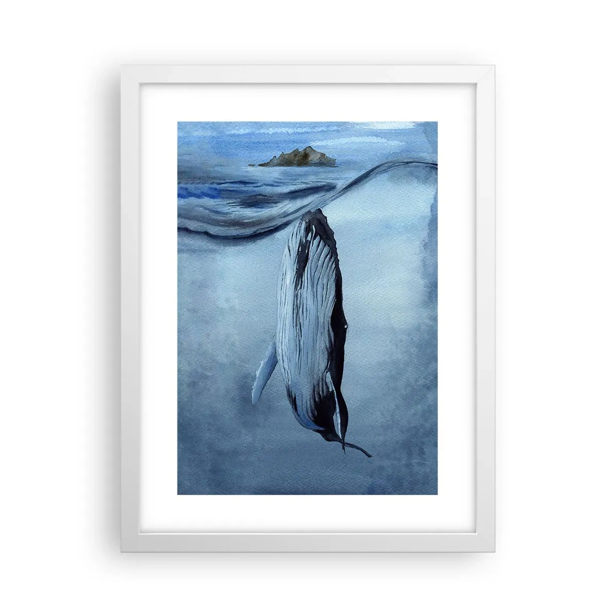 Póster en marco blanco - Dos mundos del norte - 30x40 cm