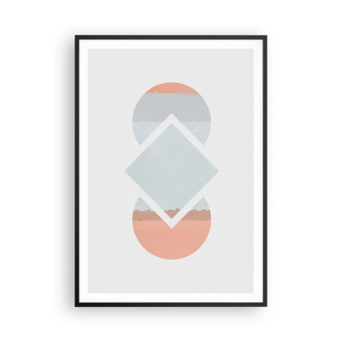 Póster en marco negro - Arte geométrico - 70x100 cm