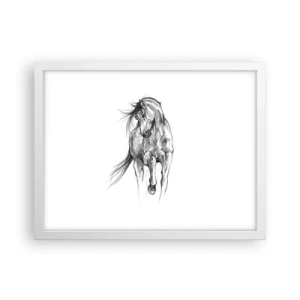 Póster en marco blanco - En un elegante trote - 40x30 cm