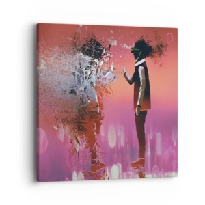 Cuadro sobre lienzo - Impresión de Imagen - ¿Es posible mirar dentro de uno mismo? - 40x40 cm