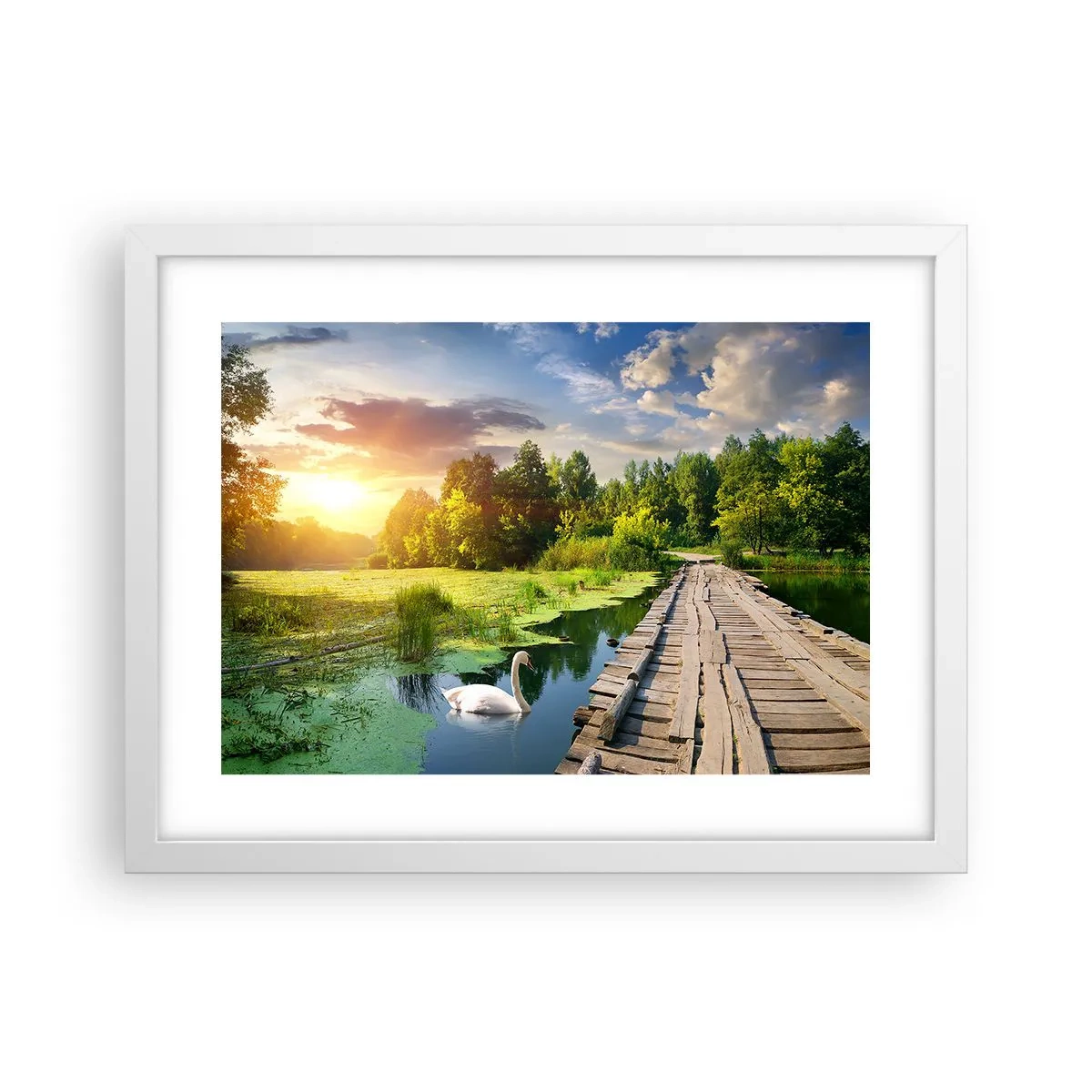 Póster en marco blanco - Verano, verano en todas partes - 40x30 cm